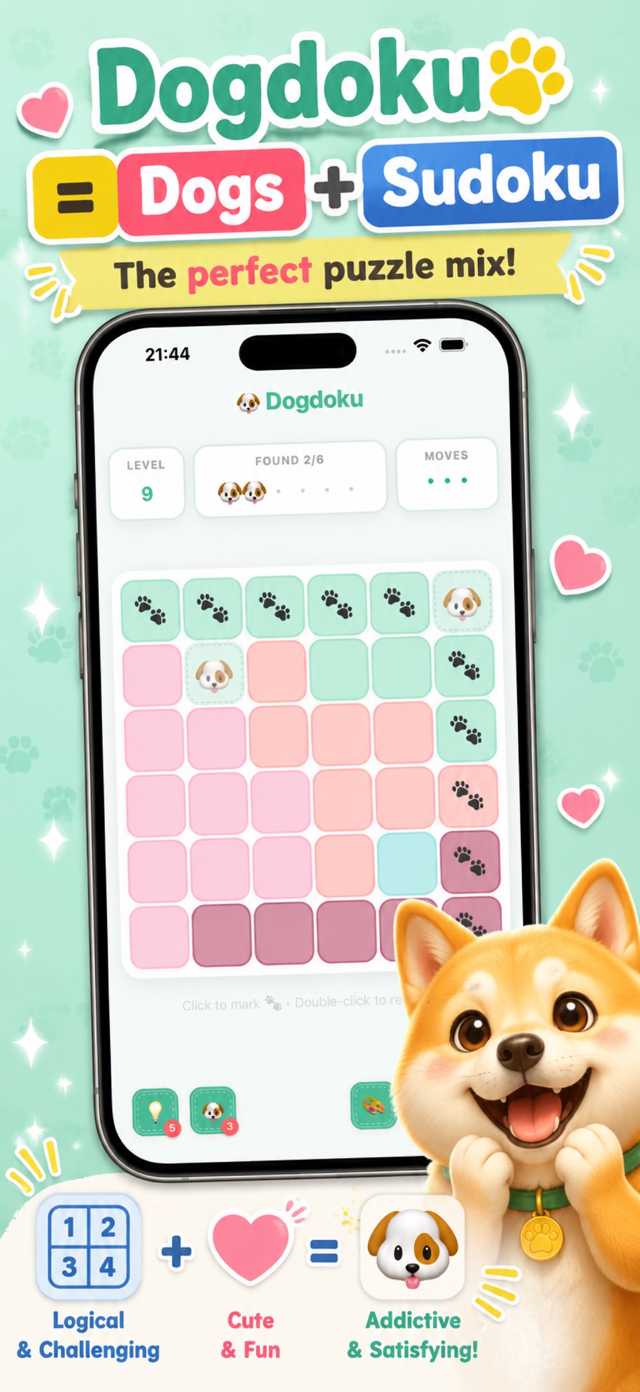 Marked cells with paw prints